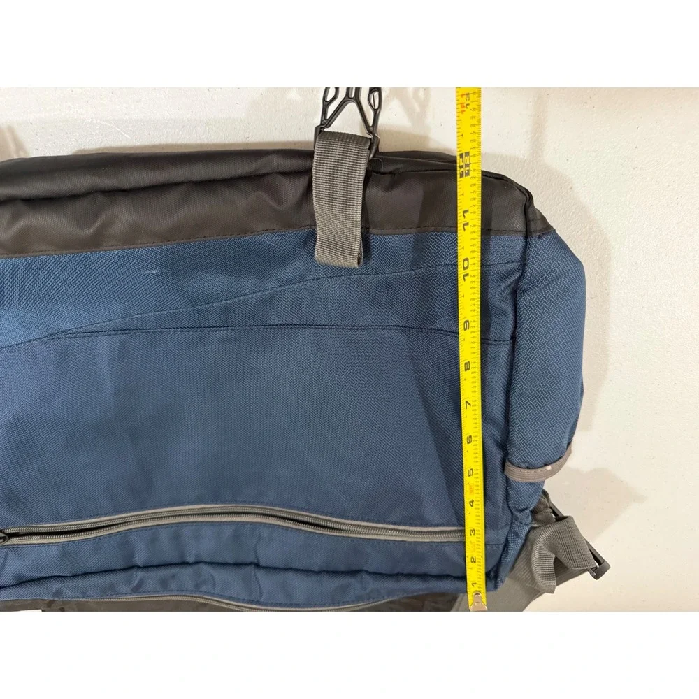 Vonxury Messenger Bag Blue Grey Ballistic Nylon Laptop Crossbody Tech Bag